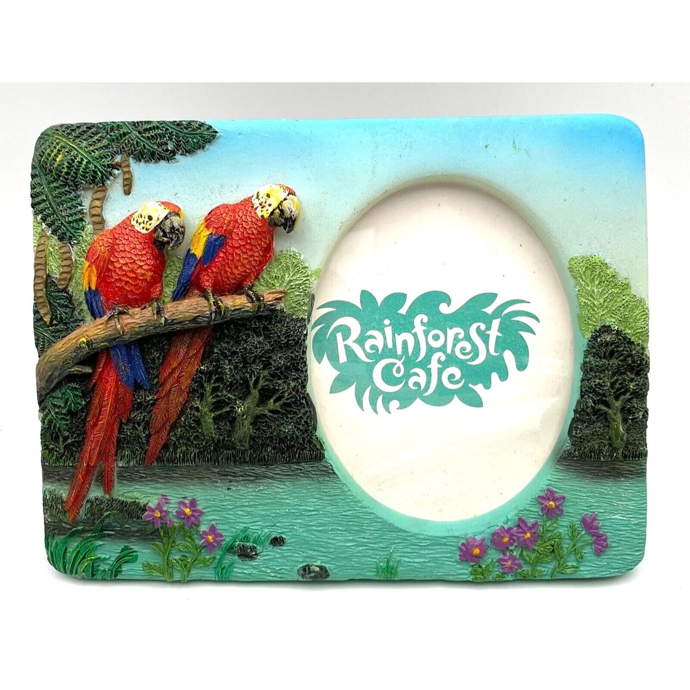 Rainforest Cafe Parrot Bird Photo Picture Frame 6.5x5